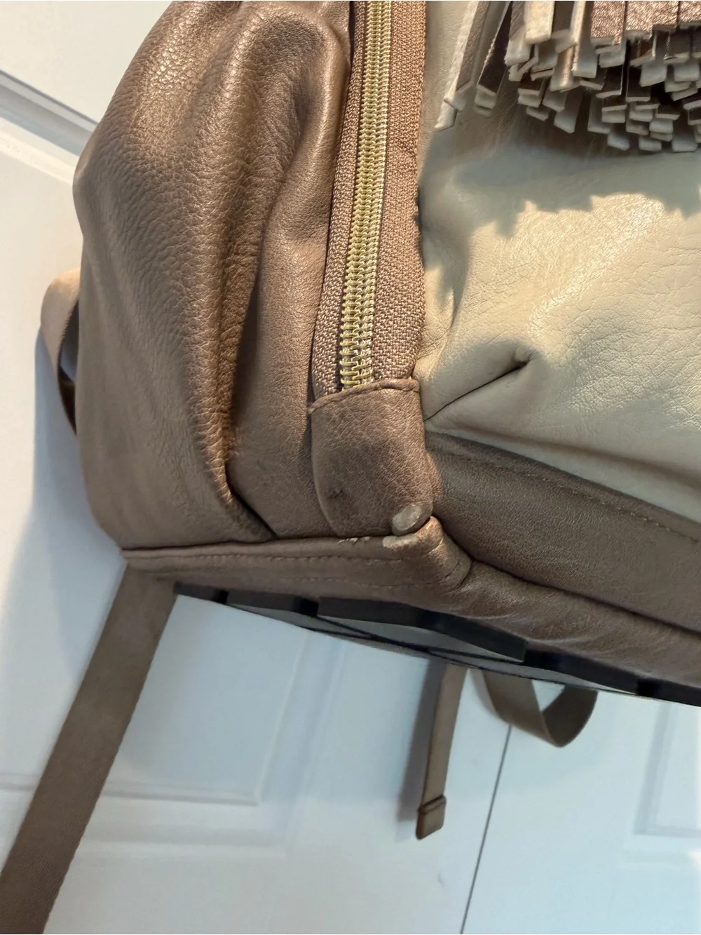 ITZY RITZY BOSS BACKPACK DIAPER BAG Vanilla Latte Herringbone Large
